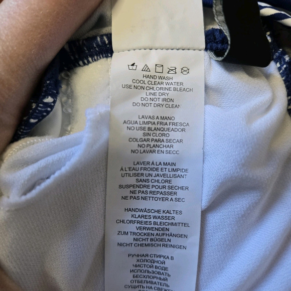 Lauren Ralph Lauren Striped One Shoulder One-Piece Swimsuit Blue 6 NWT Shaping - Picture 8 of 10